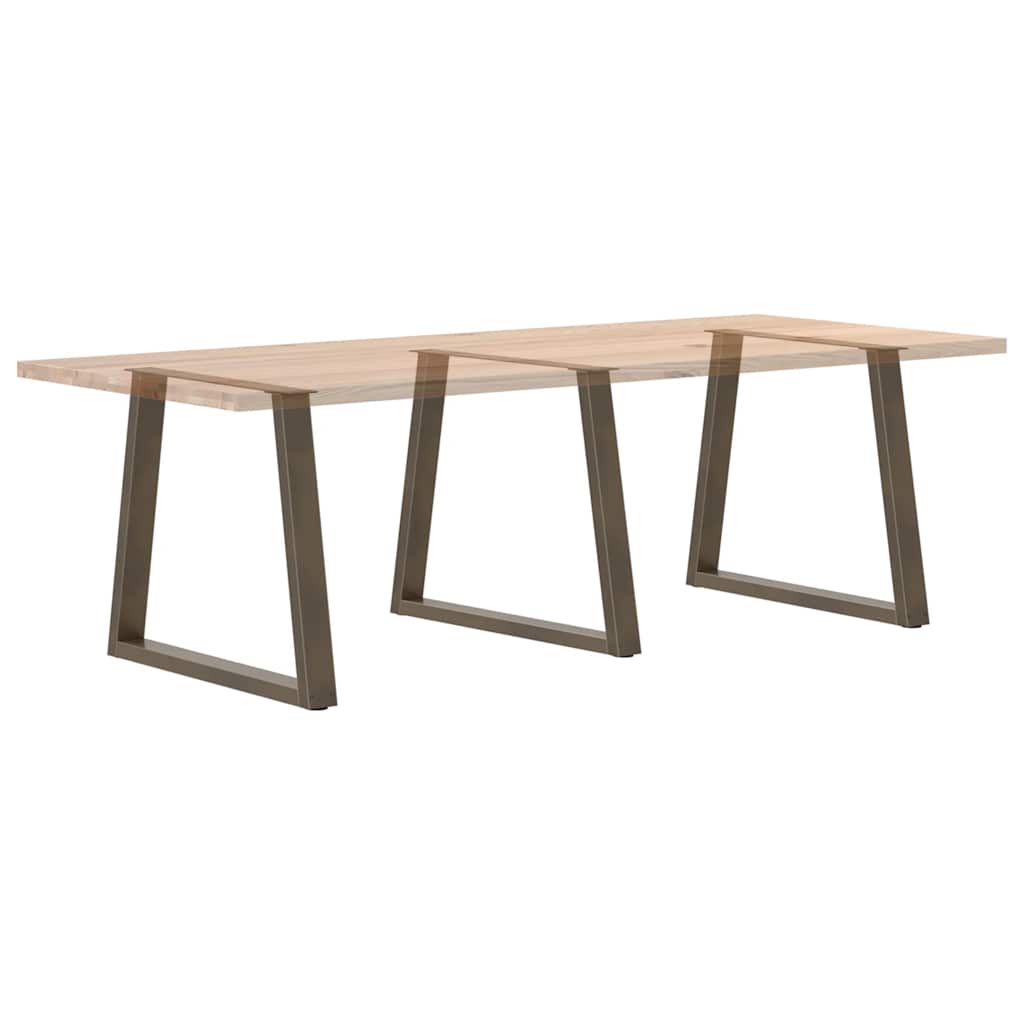 Gambe per Tavolo Pranzo a V 3pz Naturale 80x(72-73,3)cm Acciaio - homemem39