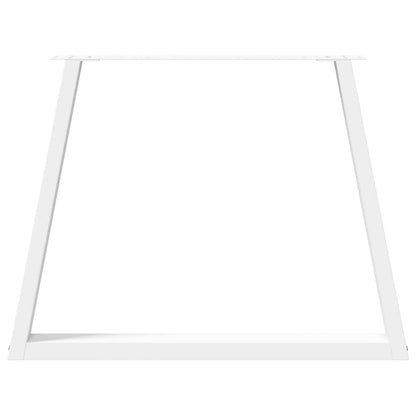 Gambe per Tavolo Pranzo a V 3 pz Bianco 90x(72-73,3)cm Acciaio - homemem39