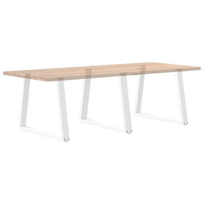 Gambe per tavolo da pranzo forma V 3 pz bianche 90x(72-73,3) cm
