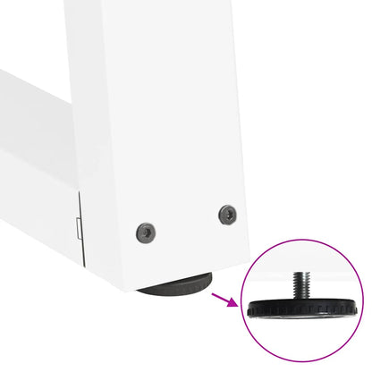 Gambe per Tavolo Pranzo a V 3 pz Bianco 90x(72-73,3)cm Acciaio - homemem39