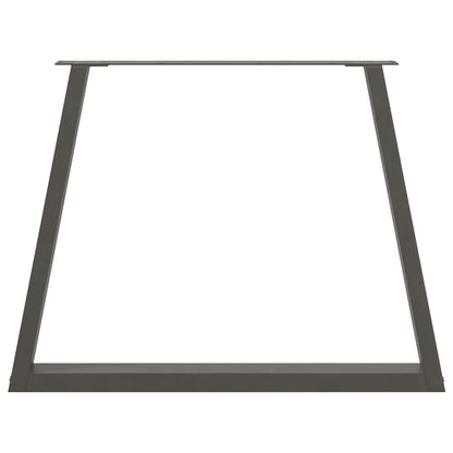 Gambe Tavolo Pranzo a V 3 pz Antracite 90x(72-73,3)cm Acciaio - homemem39