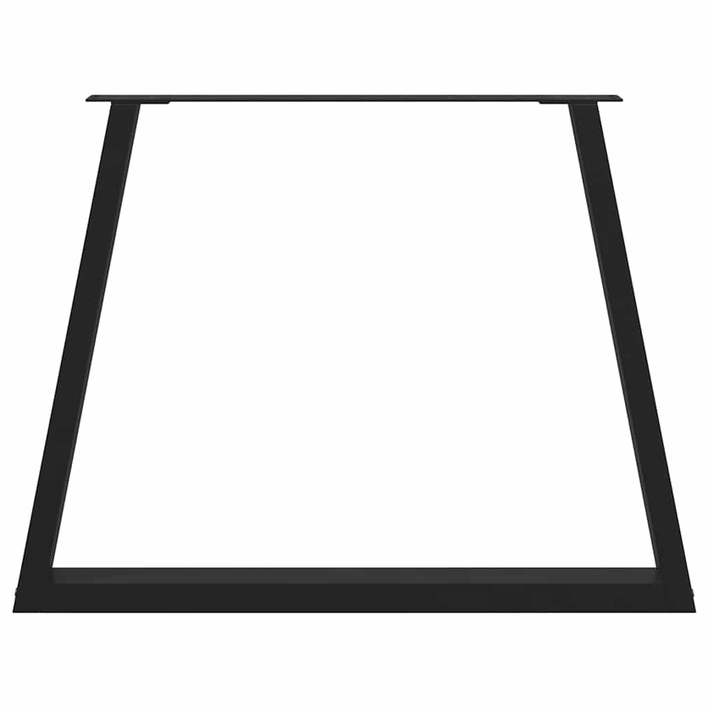 Gambe per Tavolo da Pranzo a V 3pz Nero 100x(72-73,3)cm Acciaio - homemem39
