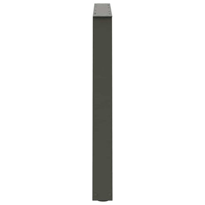 Gambe Tavolo Pranzo a V 3 pz Antracite 100x(72-73,3)cm Acciaio - homemem39