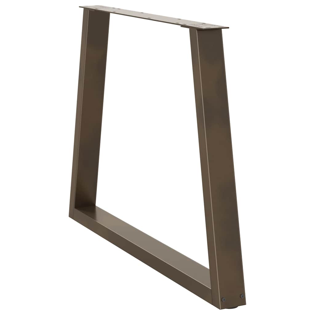 Gambe Tavolo Pranzo a V 3 pz Naturale 100x(72-73,3)cm Acciaio - homemem39