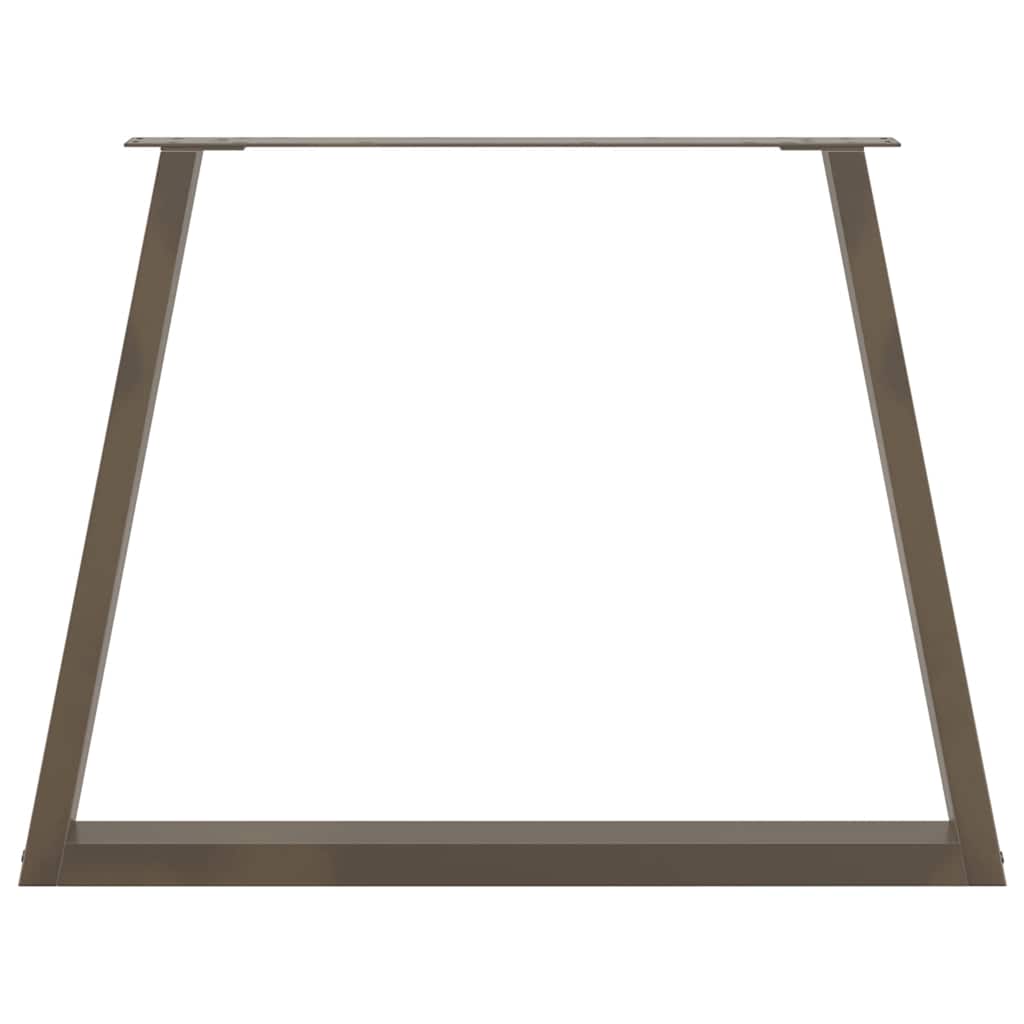 Gambe Tavolo Pranzo a V 3 pz Naturale 100x(72-73,3)cm Acciaio - homemem39