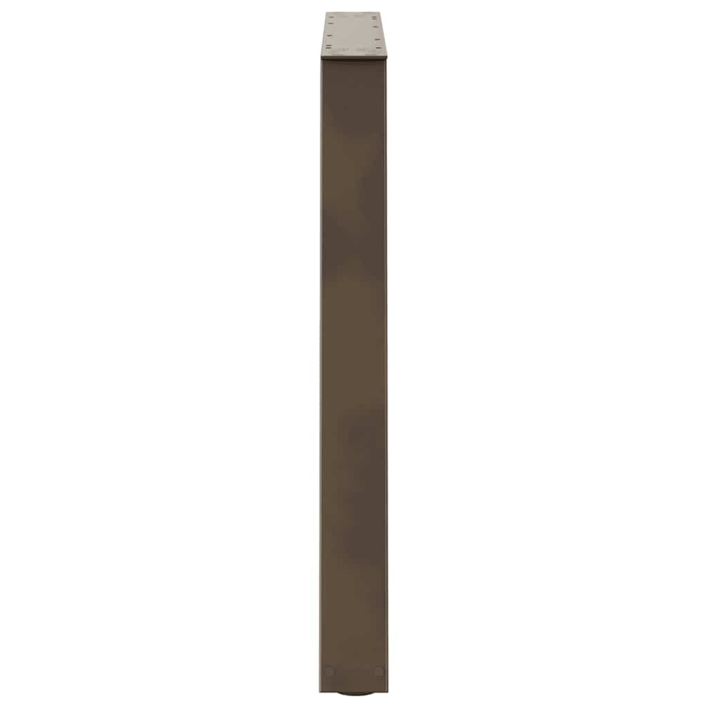 Gambe Tavolo Pranzo a V 3 pz Naturale 100x(72-73,3)cm Acciaio - homemem39
