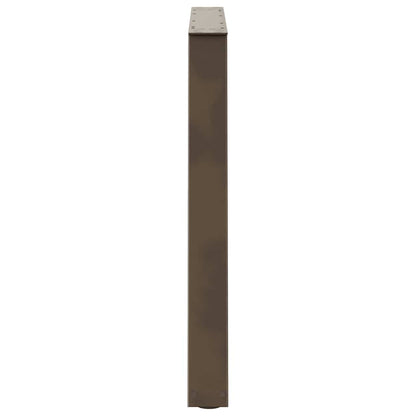 Gambe Tavolo Pranzo a V 3 pz Naturale 100x(72-73,3)cm Acciaio - homemem39