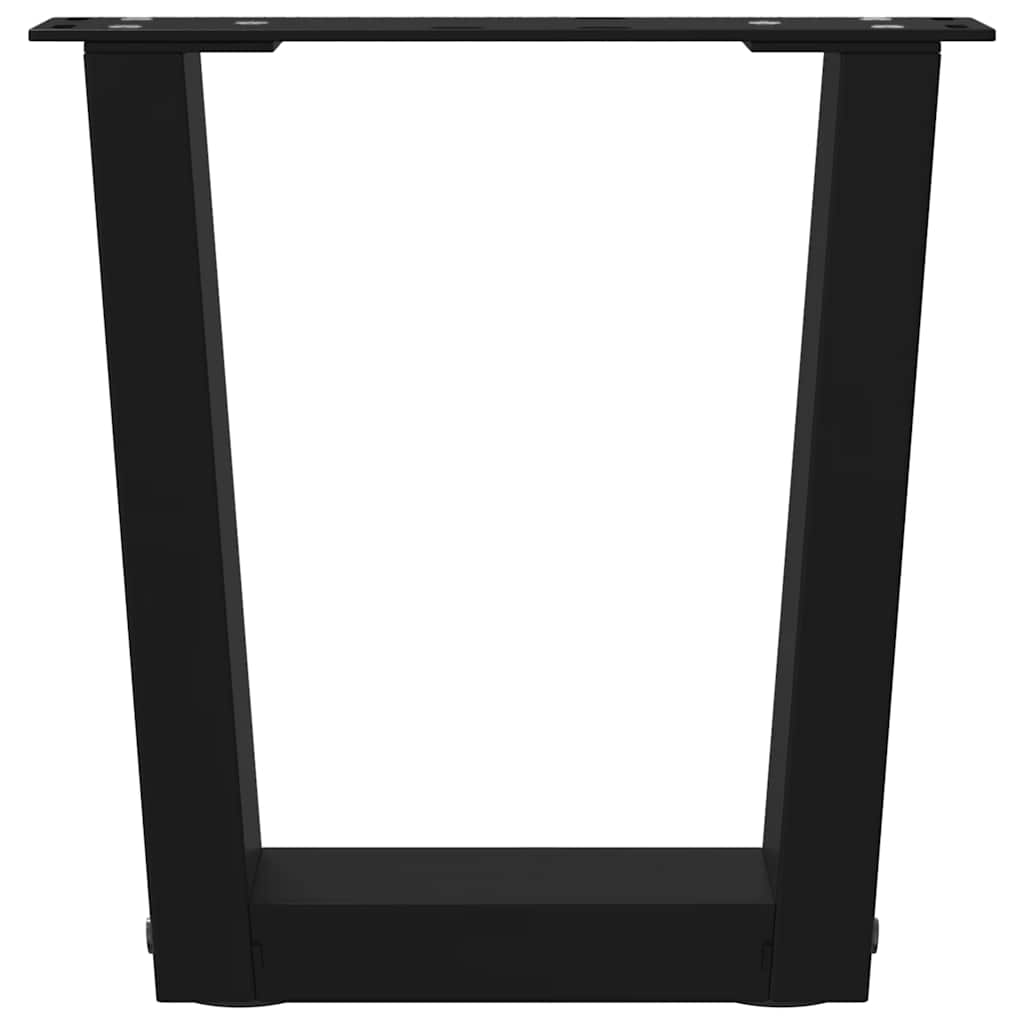 Gambe per Tavolino da Caffè forma V 2 pz Nere 30x(30-31,3) cm