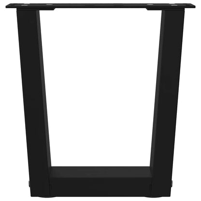 Gambe per Tavolino da Caffè forma V 2 pz Nere 30x(30-31,3) cm
