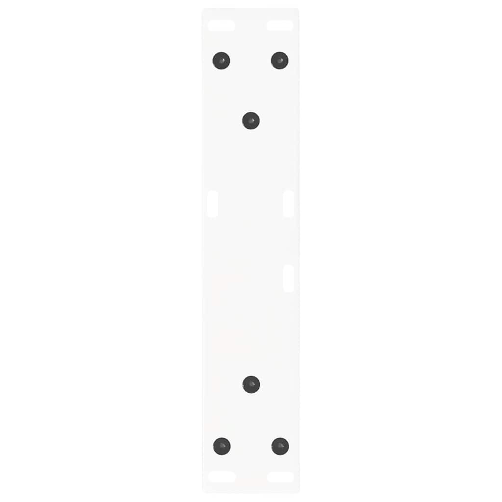 Gambe per Tavolo Pranzo a V 2 pz Bianco 30x(30-31,3)cm Acciaio - homemem39
