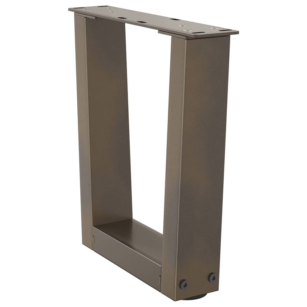 Gambe per Tavolo Pranzo a V 2pz Naturale 30x(30-31,3)cm Acciaio - homemem39