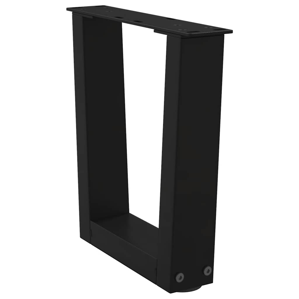 Gambe per Tavolo da Pranzo a V 2 pz Nero 40x(30-31,3)cm Acciaio - homemem39