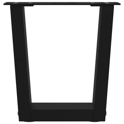 Gambe per Tavolo da Pranzo a V 2 pz Nero 40x(30-31,3)cm Acciaio - homemem39