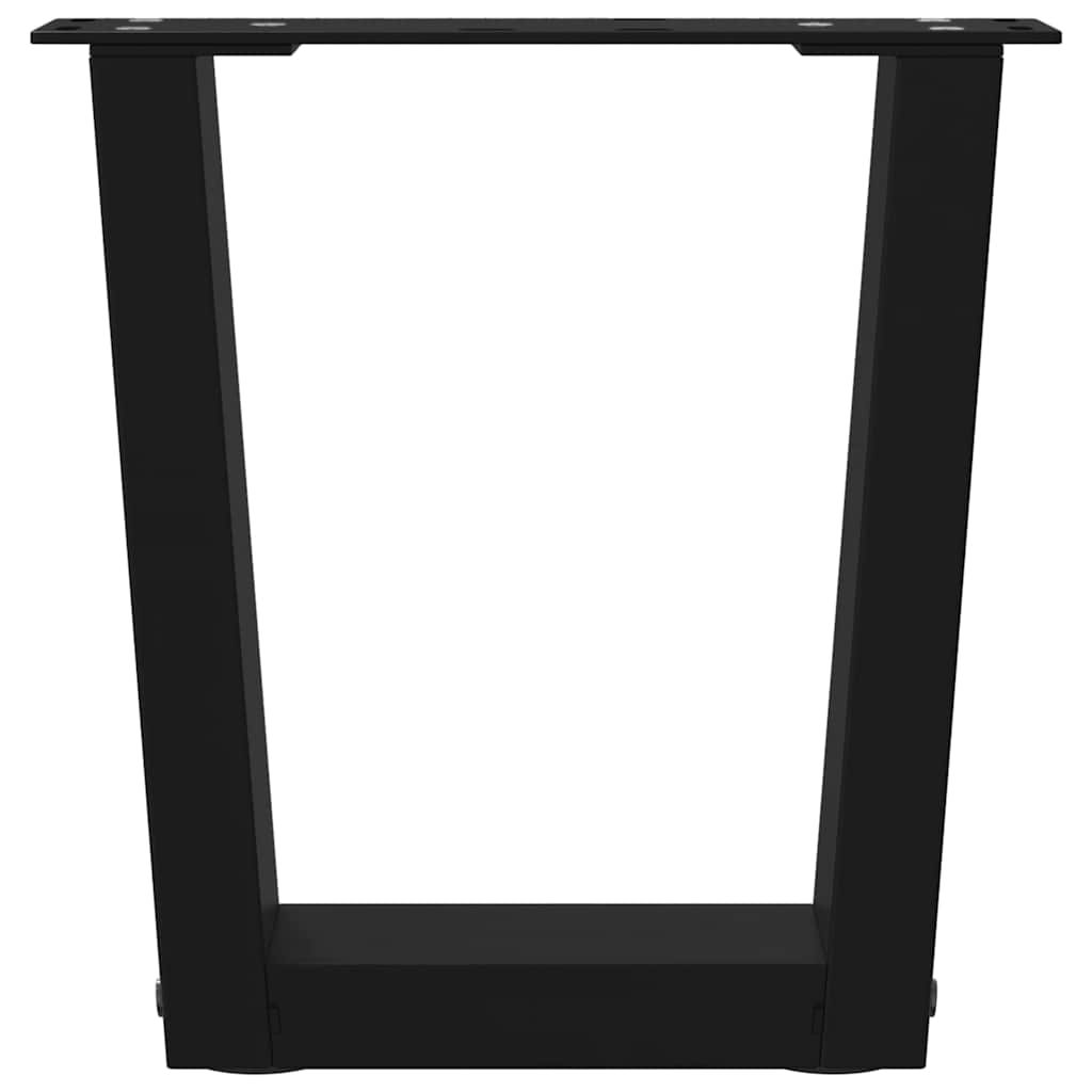 Gambe per Tavolino da Caffè forma V 2 pz Nere 40x(30-31,3) cm