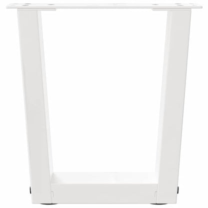 Gambe per Tavolo Pranzo a V 2 pz Bianco 40x(30-31,3)cm Acciaio - homemem39