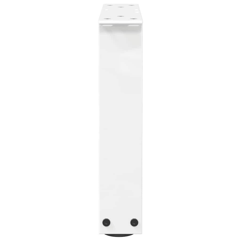 Gambe per Tavolo Pranzo a V 2 pz Bianco 40x(30-31,3)cm Acciaio - homemem39