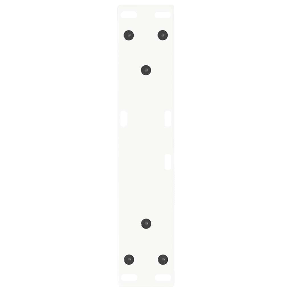 Gambe per Tavolo Pranzo a V 2 pz Bianco 40x(30-31,3)cm Acciaio - homemem39