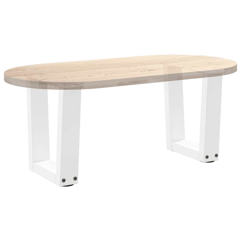 Gambe per Tavolo Pranzo a V 2 pz Bianco 40x(30-31,3)cm Acciaio - homemem39