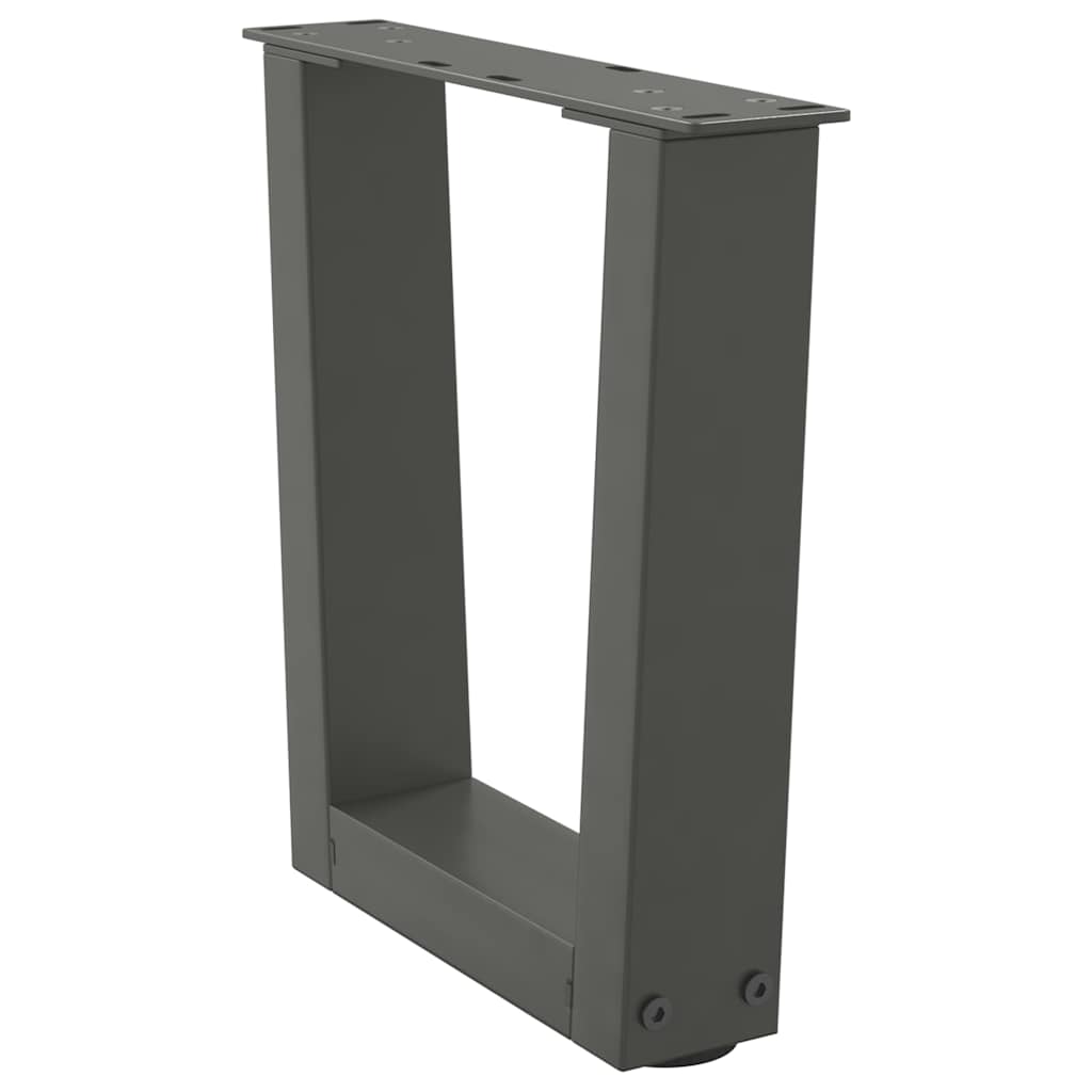 Gambe Tavolo Pranzo a V 2 pz Antracite 40x(30-31,3)cm Acciaio - homemem39