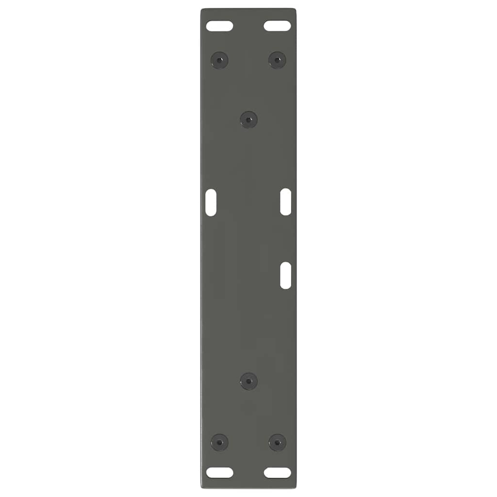 Gambe Tavolino da Caffè forma V 2 pz Antracite 40x(30-31,3) cm