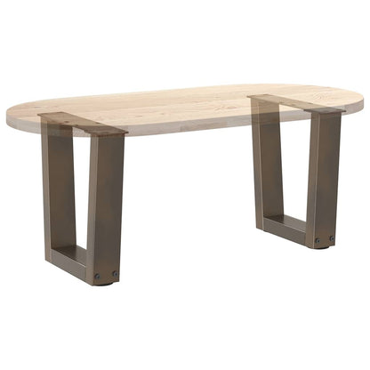 Gambe Tavolino da Caffè forma V 2 pz Naturale 40x(30-31,3) cm
