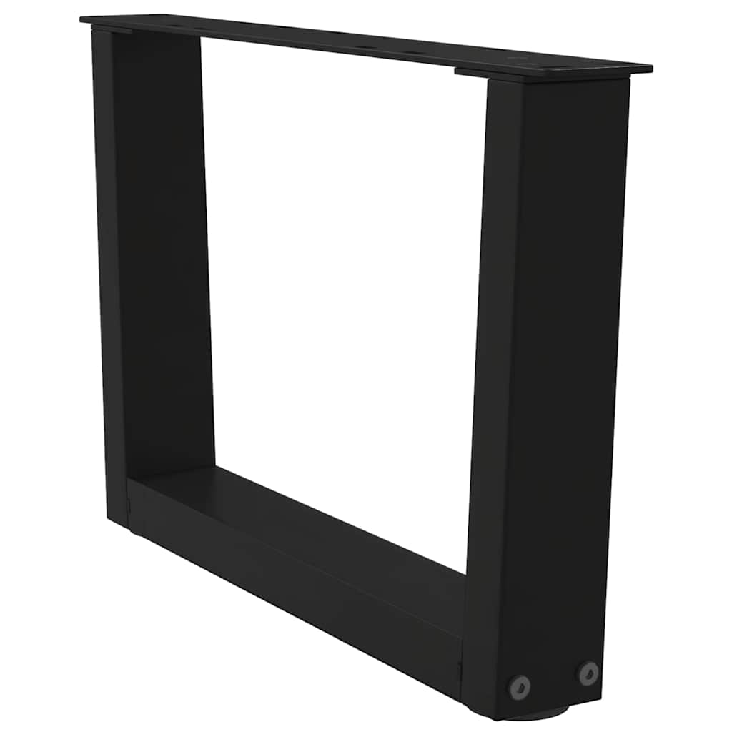 Gambe per Tavolo da Pranzo a V 2 pz Nero 50x(30-31,3)cm Acciaio - homemem39