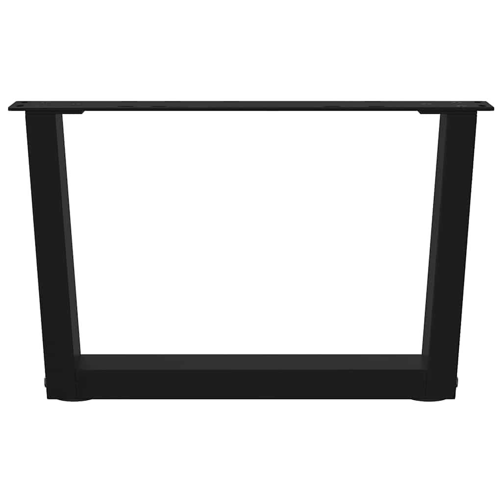 Gambe per Tavolo da Pranzo a V 2 pz Nero 50x(30-31,3)cm Acciaio - homemem39