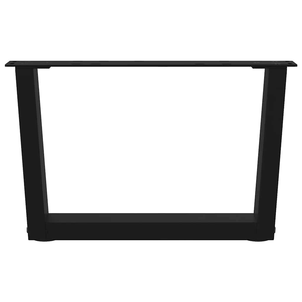 Gambe per Tavolino da Caffè forma V 2 pz Nere 60x(30-31,3) cm