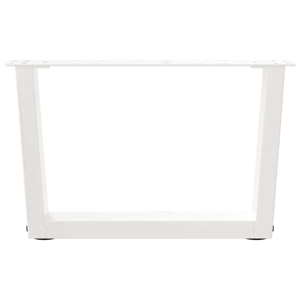 Gambe per Tavolino da Caffè forma V 2 pz Bianche 60x(30-31,3)cm