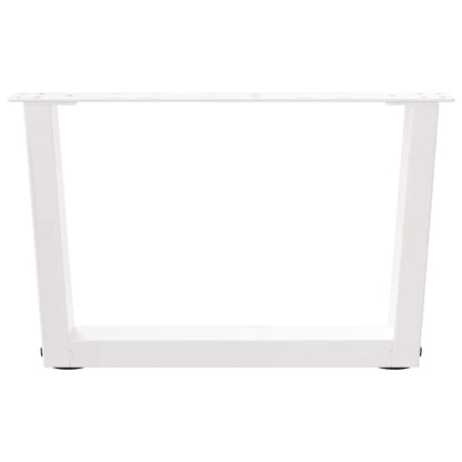 Gambe per Tavolino da Caffè forma V 2 pz Bianche 60x(30-31,3)cm