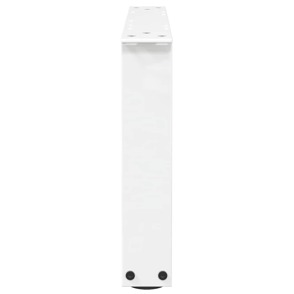 Gambe per Tavolo Pranzo a V 2 pz Bianco 60x(30-31,3)cm Acciaio - homemem39