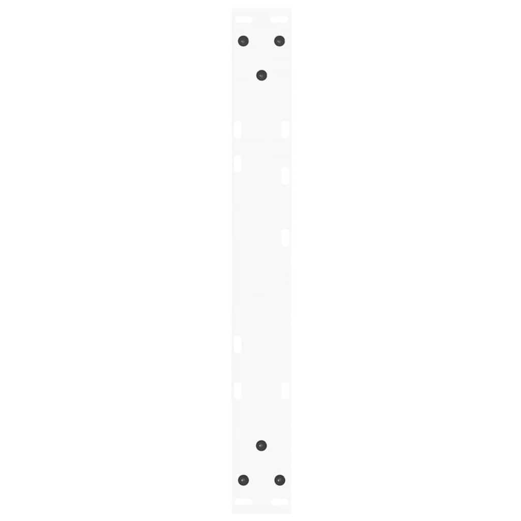 Gambe per Tavolo Pranzo a V 2 pz Bianco 60x(30-31,3)cm Acciaio - homemem39