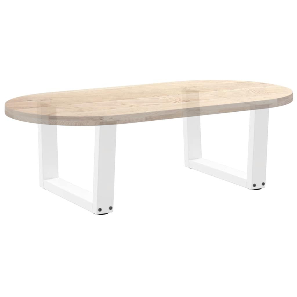 Gambe per Tavolo Pranzo a V 2 pz Bianco 60x(30-31,3)cm Acciaio - homemem39