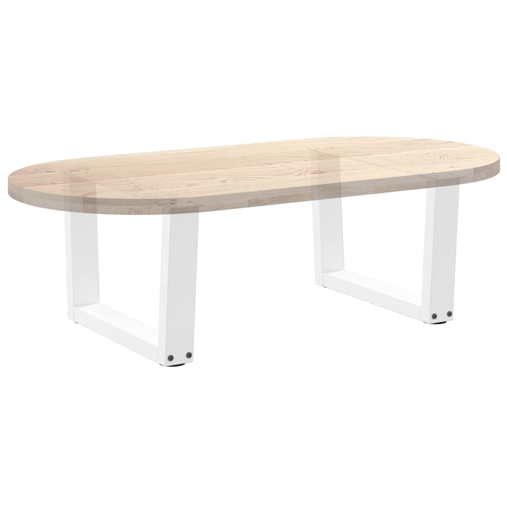 Gambe per Tavolino da Caffè forma V 2 pz Bianche 60x(30-31,3)cm