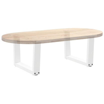 Gambe per Tavolino da Caffè forma V 2 pz Bianche 60x(30-31,3)cm