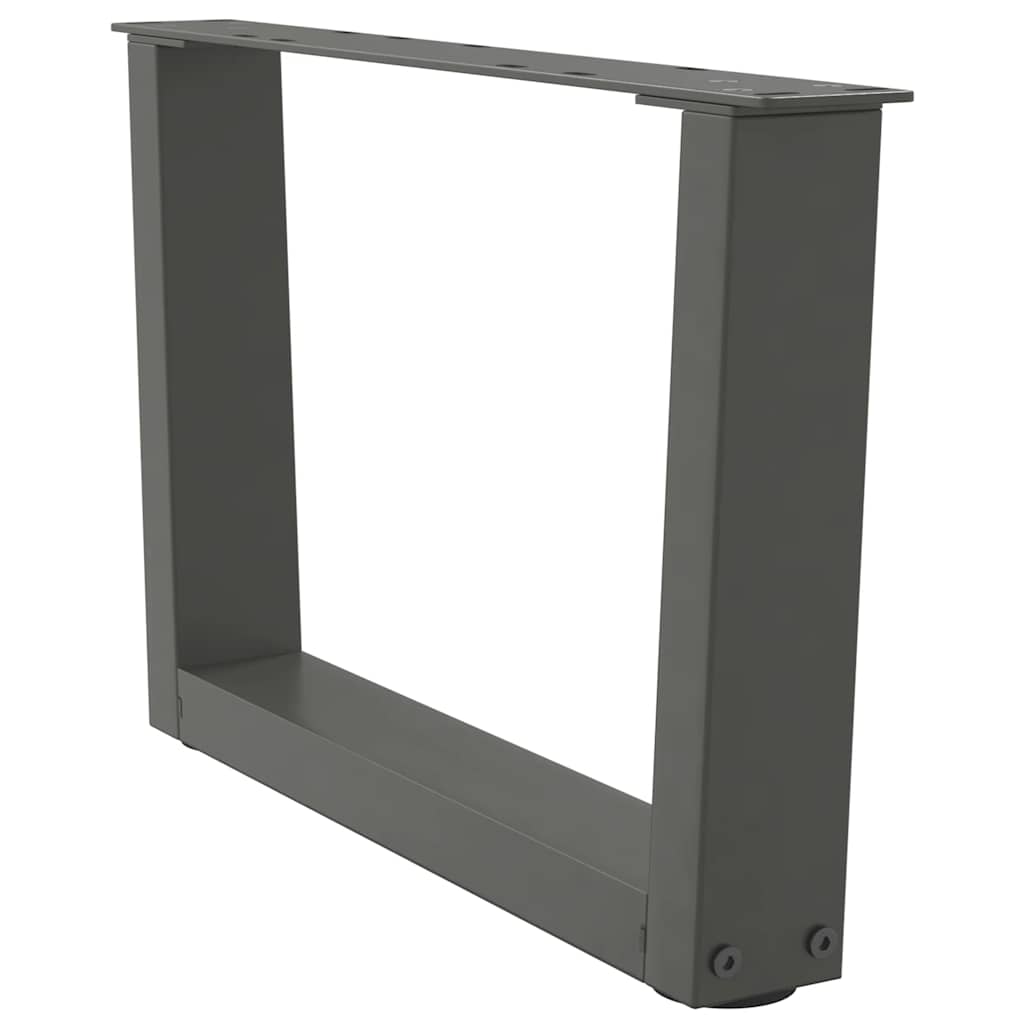Gambe Tavolo Pranzo a V 2 pz Antracite 60x(30-31,3)cm Acciaio - homemem39