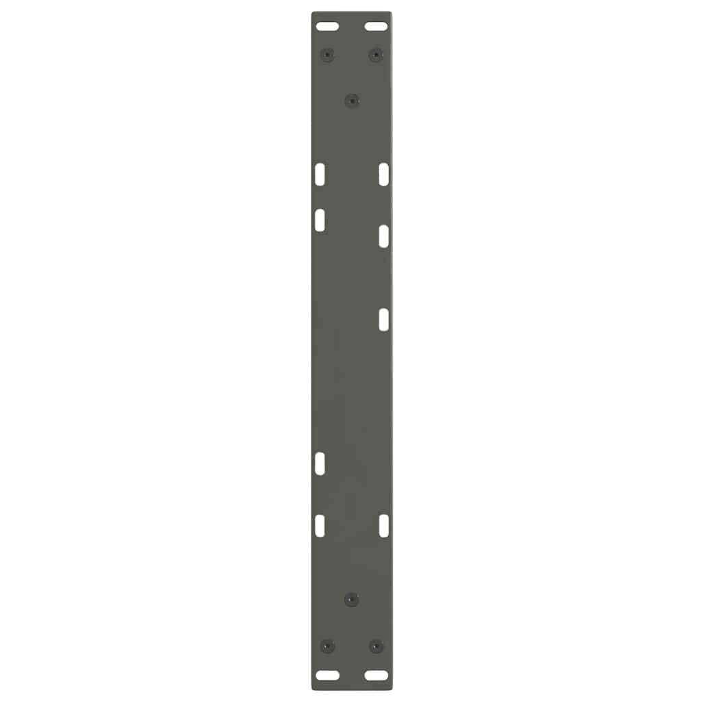Gambe Tavolo Pranzo a V 2 pz Antracite 60x(30-31,3)cm Acciaio - homemem39