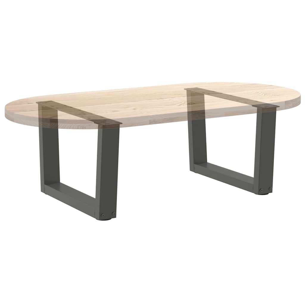 Gambe Tavolo Pranzo a V 2 pz Antracite 60x(30-31,3)cm Acciaio - homemem39