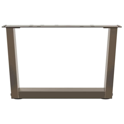 Gambe Tavolino da Caffè forma V 2 pz Naturale 60x(30-31,3) cm