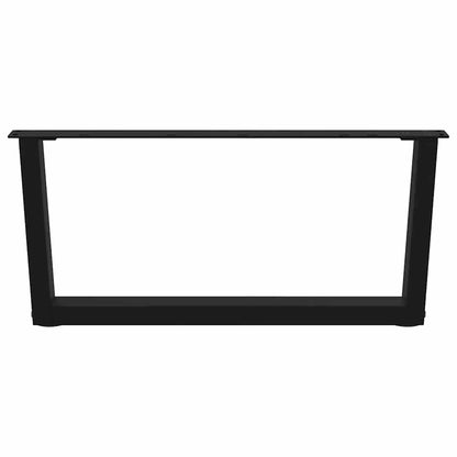 Gambe per Tavolo da Pranzo a V 2 pz Nero 70x(30-31,3)cm Acciaio - homemem39
