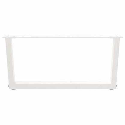 Gambe per Tavolo Pranzo a V 2 pz Bianco 70x(30-31,3)cm Acciaio - homemem39
