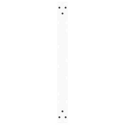 Gambe per Tavolo Pranzo a V 2 pz Bianco 70x(30-31,3)cm Acciaio - homemem39
