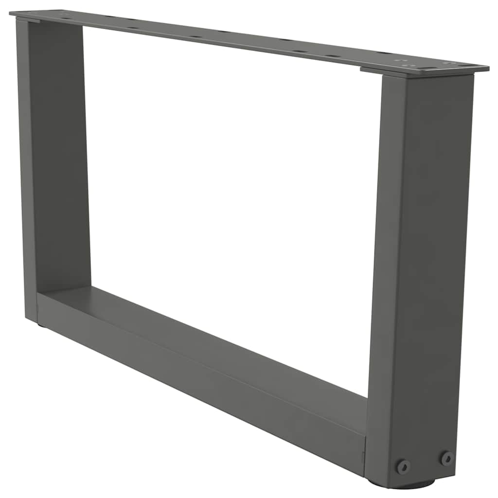 Gambe Tavolo Pranzo a V 2 pz Antracite 70x(30-31,3)cm Acciaio - homemem39