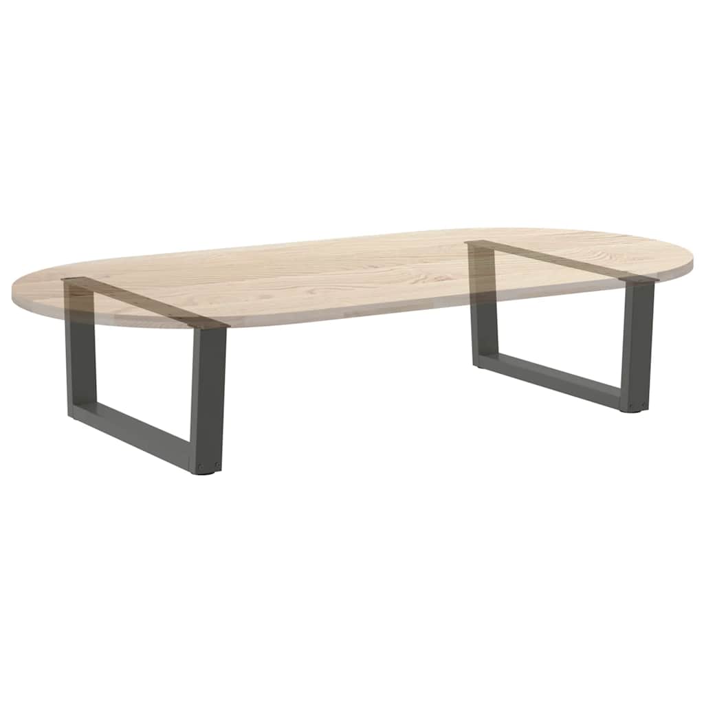 Gambe Tavolino da Caffè forma V 2 pz Antracite 70x(30-31,3) cm