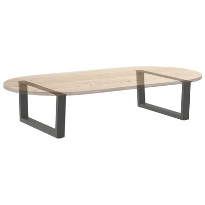 Gambe Tavolino da Caffè forma V 2 pz Antracite 70x(30-31,3) cm