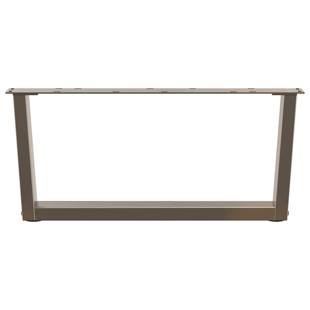 Gambe per Tavolo Pranzo a V 2pz Naturale 70x(30-31,3)cm Acciaio - homemem39
