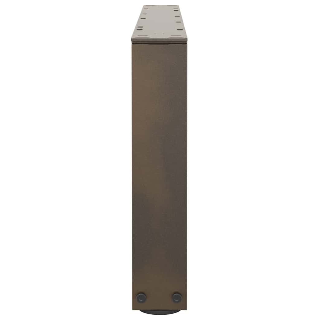Gambe per Tavolo Pranzo a V 2pz Naturale 70x(30-31,3)cm Acciaio - homemem39