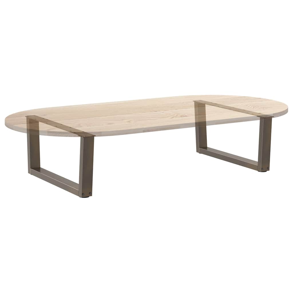 Gambe per Tavolo Pranzo a V 2pz Naturale 70x(30-31,3)cm Acciaio - homemem39