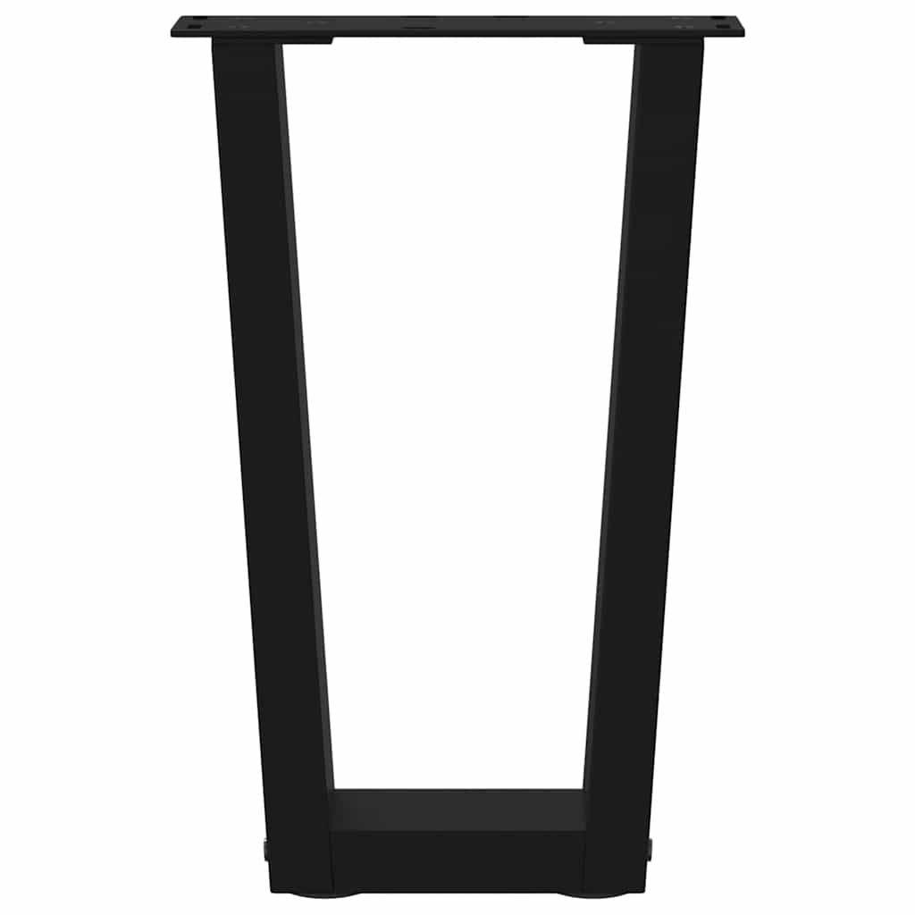 Gambe per Tavolo da Pranzo a V 2 pz Nero 28x(42-43,3)cm Acciaio - homemem39