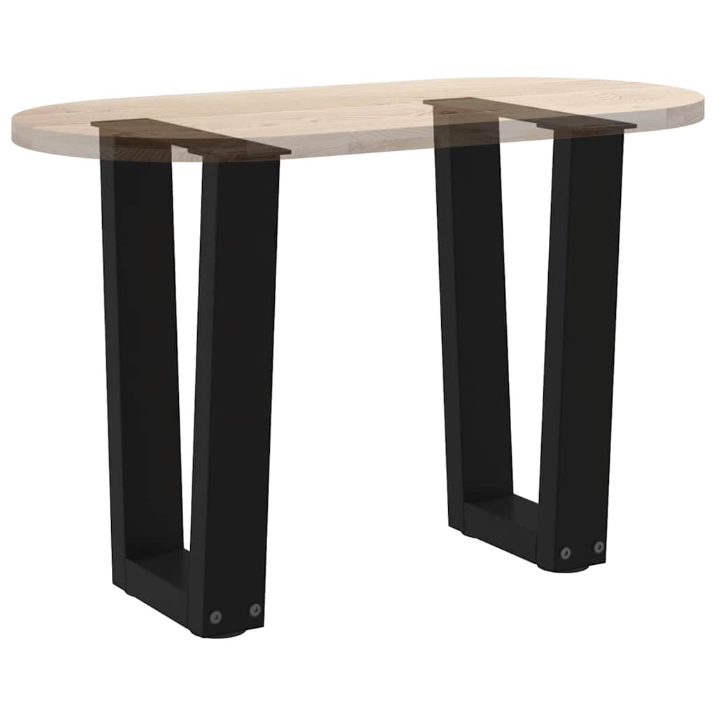 Gambe per Tavolo da Pranzo a V 2 pz Nero 28x(42-43,3)cm Acciaio - homemem39